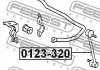 0123-320 FEBEST Тяга / Стійка стабілізатора (фото 2)