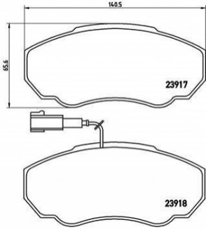 P23 091 Brembo Гальмівні колодки дискові