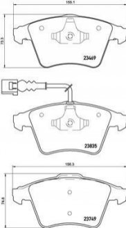 P85 149 Brembo Гальмівні колодки дискові