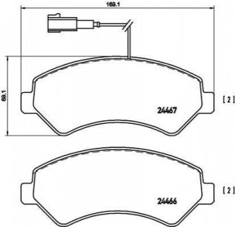 P23 136 Brembo Гальмівні колодки дискові