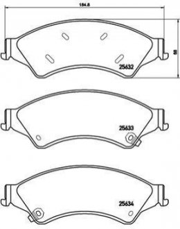 P24 153 Brembo Гальмівні колодки дискові