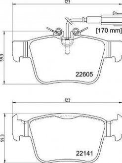 P23 180 Brembo Гальмівні колодки дискові