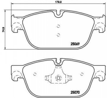 P61 115 Brembo Гальмівні колодки дискові