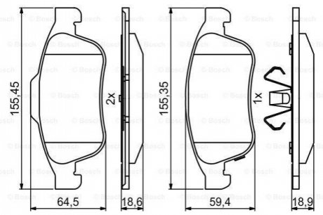 0986494826 Bosch Гальмівні колодки дискові