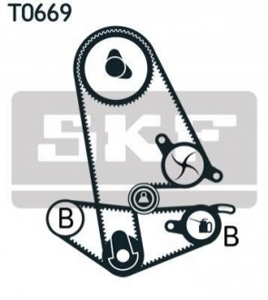 VKMA 93600 SKF Комплект (ремень+ролики)