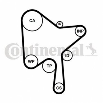 CT 1216 K1 Continental Комплект (ремінь+ролики)