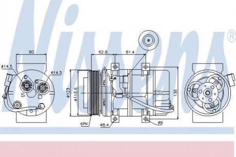 89069 Nissens Компресор кондицiонера