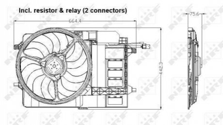 47302 NRF Вентилятор радіатора