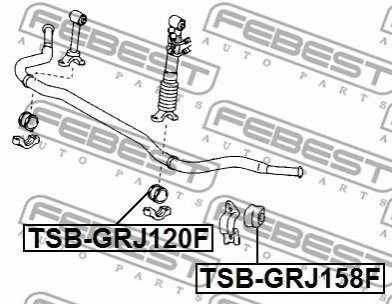 TSB-UZJ120F FEBEST Втулка стабілізатора