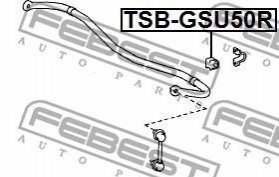 TSB-GSU50R FEBEST Втулка стабілізатора