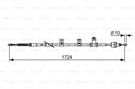 1 987 482 619 Bosch Трос ручного гальма