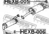 HEXB-005 FEBEST Кронштейн глушника (фото 2)