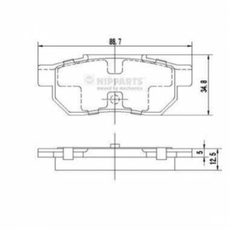 J3614002 Nipparts  Гальмівні колодки