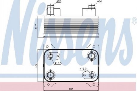 90747 Nissens Масляний радиатор