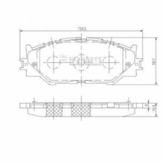 N3602128 Nipparts  Гальмівні колодки