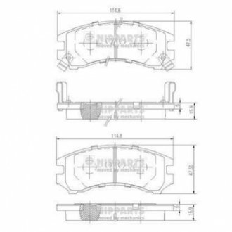 J3601035 Nipparts  Гальмівні колодки