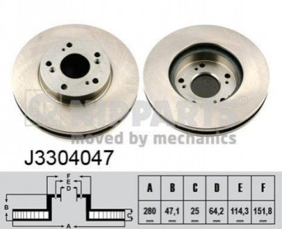 J3304047 Nipparts  Гальмівний диск