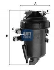 55.147.00 UFI Фильтр топливный FIAT DUCATO 2.2 JTD 06-10, PEUGEOT BOXER 2.2 HDI 06-10 (OE) (пр-во UFI)