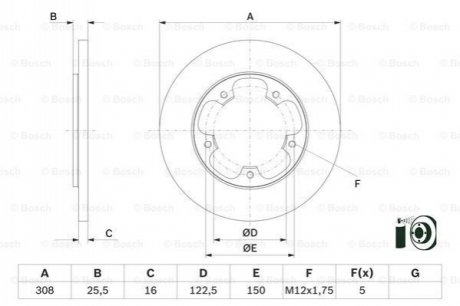 0 986 479 F44 Bosch Диск гальмівний