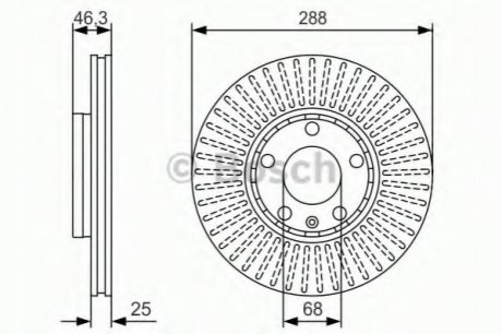 0986479R82 Bosch Гальмівний диск