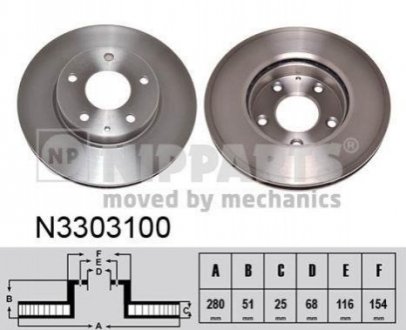 N3303100 Nipparts  Гальмівний диск