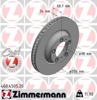 460.4505.20 Otto Zimmermann GmbH Диск гальмівний