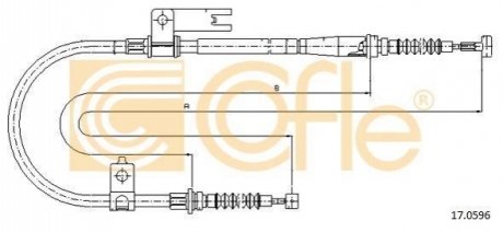 17.0596 COFLE Трос ручника