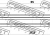 95JES-38550814X FEBEST Сальник піввісі 36.8x55x8x13.7 Qashqai 07- (фото 2)