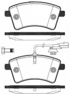 P12513.01 WOKING Колодки гальмівні диск. перед. (вир-во Remsa) Renault Kangoo be bop 1.5 09-,Renault Kangoo be bop 1.6 09- (P12513.01) WOKING