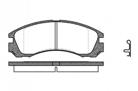 P2543.22 WOKING Колодки тормозные дисковые передние Citroen C-crosser 2.2 07-,Mitsubishi Airtrek i 2.0 01-06 (P2543.22) WOKING
