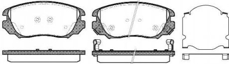 P12853.02 WOKING Колодки тормозные дисковые передние Chevrolet Camaro 3.6 09-15,Chevrolet Malibu 2.0 12- (P12853.02) WOKING