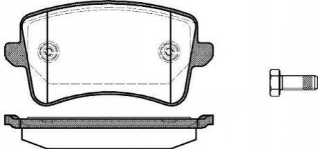 P12433.00 WOKING Колодки тормозные дисковые задние Audi A4 1.8 07-15,Audi A4 2.0 07-15,Audi A4 2.7 07-15 (P12433.00) WOKING