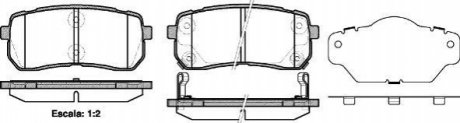 P13883.02 WOKING Колодки тормозные дисковые задние Hyundai H-1 cargo 2.5 08-,Hyundai H-1 travel 2.5 08- (P13883.02) WOKING