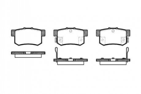 P2253.32 WOKING Колодки тормозные дисковые задние Honda Accord vii 2.0 03-12,Honda Accord vii 2.2 03-12 (P2253.32) WOKING