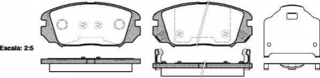 P13043.02 WOKING Колодки тормозные дисковые передние Honda Civic viii 1.6 05-,Hyundai Grandeur 2.2 03- (P13043.02) WOKING