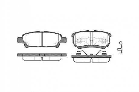 P11513.02 WOKING Гальмівні колодки зад. MITSUBISHI LANCER/JEEP PATRIOT 1.3-2.4 02-