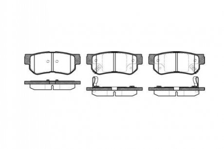 P6463.02 WOKING Колодки тормозные дисковые задние Hyundai Elantra 1.6 00-06,Hyundai Elantra 2.0 00-06 (P6463.02) WOKING