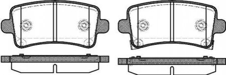 P12883.04 WOKING Колодки тормозные дисковые задние Chevrolet Malibu 2.0 12-,Chevrolet Malibu 2.4 12- (P12883.04) WOKING