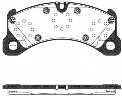 P12453.50 WOKING Колодки тормозные дисковые передні Porsche Cayenne 3.0 10-,Porsche Cayenne 3.6 10- (P12453.50) WOKING