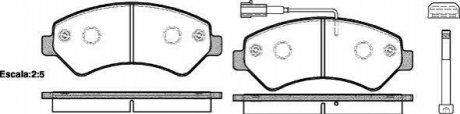 P13753.01 WOKING Колодки тормозные дисковые передние Citroen Jumper 2.2 06-,Citroen Jumper 3.0 06- (P13753.01) WOKING