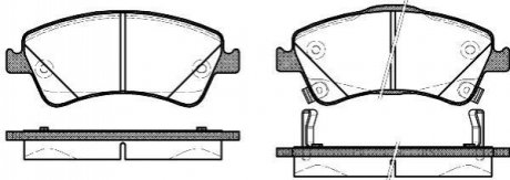 P12413.12 WOKING Колодки тормозные дисковые передні Toyota Auris 2.0 06-12,Toyota Auris 2.0 12- (P12413.12) WOKING