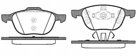 P11823.30 WOKING Гальмівні колодки пер.FORD C-MAX/FOCUS/MAZDA 3/5/VOLVO V40/S40/C70/C30 1.0-2.5 03-19