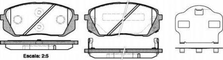 P12023.02 WOKING Колодки тормозные дисковые передние Hyundai Ix35 1.6 09-,Hyundai Ix35 1.7 09- (P12023.02) WOKING
