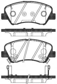 P15883.02 WOKING Колодки тормозные дисковые передние Hyundai I20 1.1 14-,Hyundai I20 1.2 14- (P15883.02) WOKING
