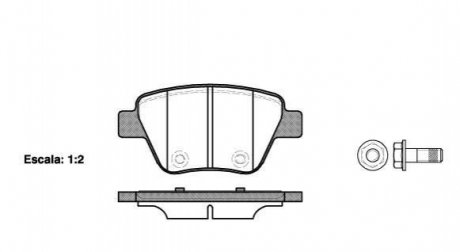 P15203.00 WOKING Колодки тормозные дисковые задние Audi A1 2.0 10-,Audi A1 sportback 2.0 11- (P15203.00) WOKING