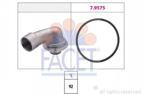 7.8349 Facet  Термостат Opel Omega B, Singum, Vectra A/B/C GTS/SAAB 9-5 2.5-3.2i 93- (92 C) (7.8349) FACET