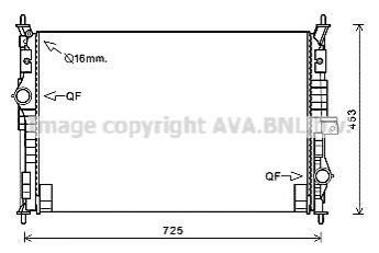 PE2386 AVA Cooling Systems Радиатор охлаждения CITROEN BERLINGO/C4/PEUGEOT 3008/OPEL VIVARO (Ava)