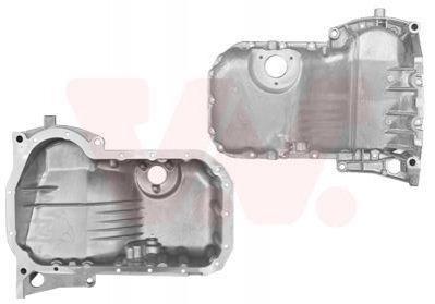 0324072 Van Wezel Поддон масляный двигателя без отверстия сливного масла из турбины VAG A4 1.8/1.9TDi 99-00 (пр-во Wan