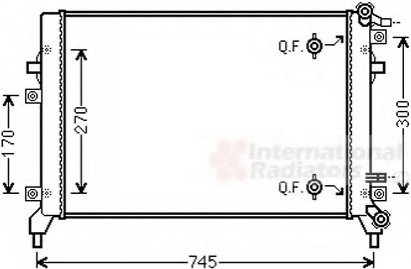 58002326 Van Wezel Радіатор охолодження двигуна VW TIGUAN (5N) 1.4 TSI (вир-во Van Wezel)