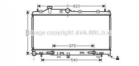 SU2066 AVA Cooling Systems Радіатор охолодження SUBARU FORESTER/ IMPREZA/ LEGACY (вир-во AVA)